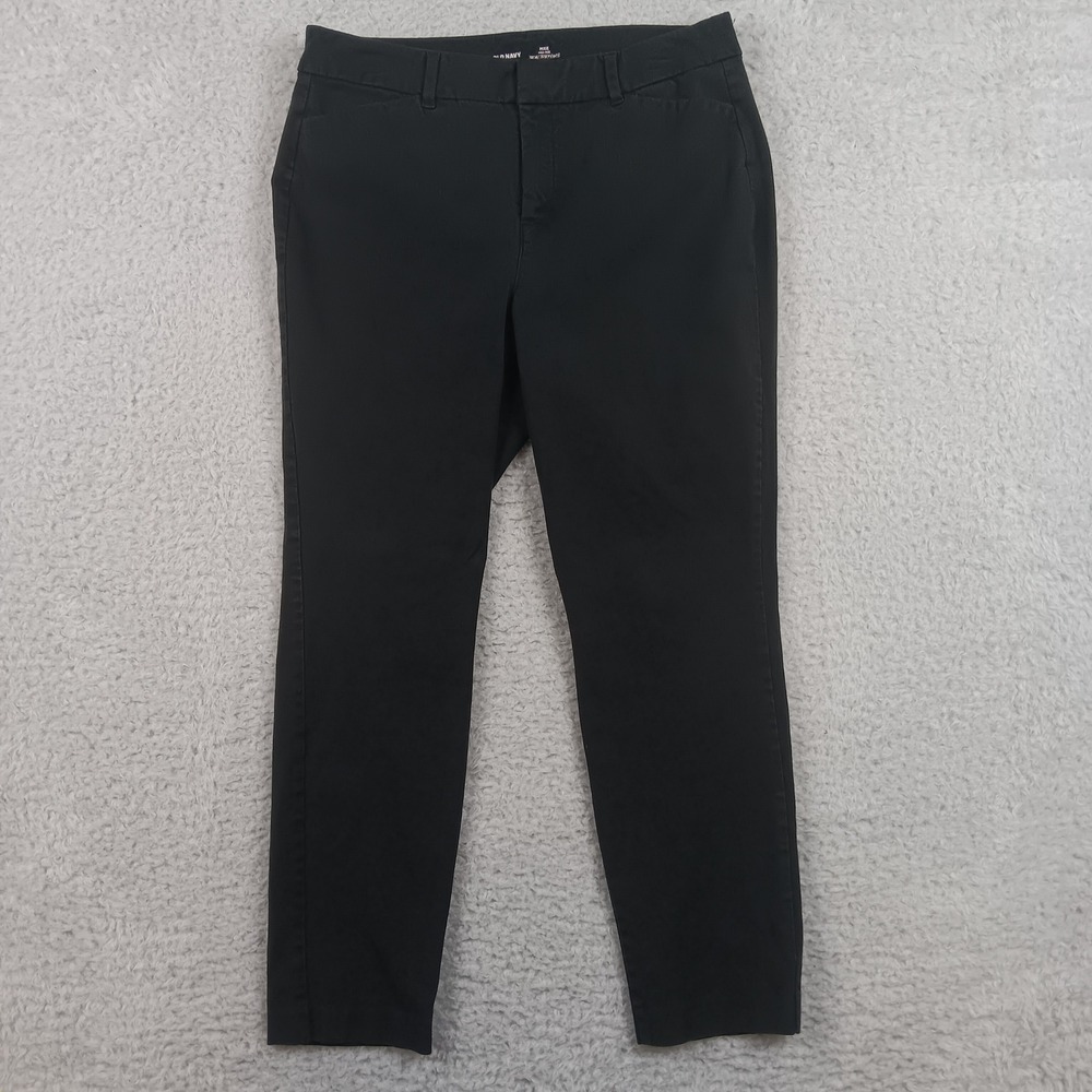 Old Navy Pant Pixie Woman 10 Black High Rise Slim Ankle 551152-07
